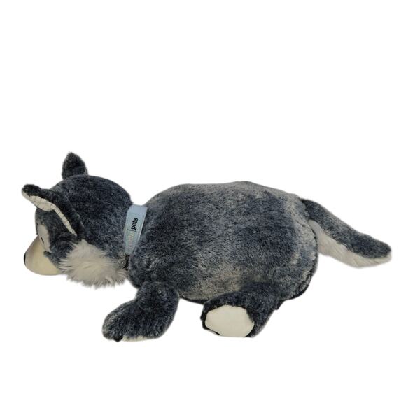 Zoobies‎ Pets Wyatt Wolf Plush with Blanket 25x16  Nap Travel 2010 - Picture 3 of 16